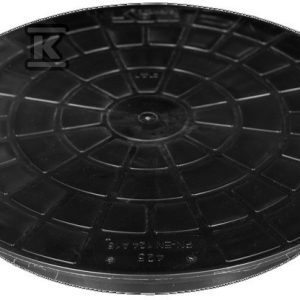 Pokrywa tworzywowa PP dn 425mm, klasa A15=1.5t, na rurę trzonową korugowaną 425mm, kolor czarny (Diamir 425NW) 2569405090