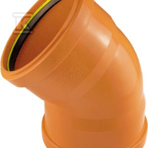 Kolano PP 110/45 SN16 (gr.ścianki-szereg S13.3), do kan.zewnętrznej, dwukielichowe z uszczelką K-U21 typu LOCK 0714202360