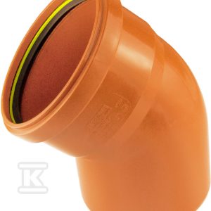 Kolano PP 110/15 SN16 (gr.ścianki-szereg S13.3), do kan.zewnętrznej, z uszczelką K-U21 typu LOCK 0710204330
