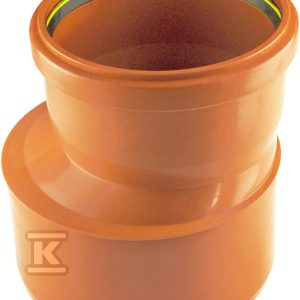 Redukcja PP 125×110 SN16 (gr.ścianki-szereg S13.3), do kan.zewnętrznej, z uszczelką K-U21 typu LOCK 0730114300