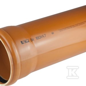 Rura kanalizacyjna zewnętrzna PVC 160X4.7X3000 SN8 KL.S LITA 032341L300