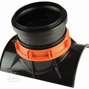 Siodło / przyłącze siodłowe PP K2-KAN DN/OD 250×160, do r.gładkiej, łączenie mechaniczne, do kan.zewnętrznej, kolor czarny 1027223900