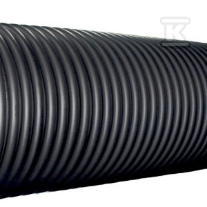 Rura kanalizacyjna zewnętrzna PEHD K2-KAN XXL DN/ID 1400×6000 SN12, kielichowa korugowana 2-warstwowa, z uszczelką, kolor czarny 0976369600
