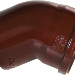 Kolano 110/45 jednokielichowe do rury dołączeniowej, kolor brązowy RAL8017, system rynnowy „Karolina” 5025204450