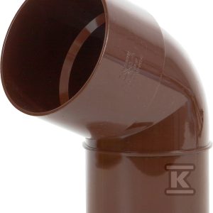 Kolano 100/67 jednokielichowe specjalne (do mocowania do r.spustowej bez złączki), kolor brązowy RAL8017, system rynnowy „Karolina” 5023194670