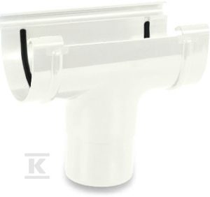 Lej spustowy 100×75 z uszczelkami, kolor biały RAL9010, system rynnowy „Karolina” 5003420000