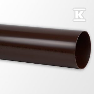 Rura spustowa PVC 100×4000 bezkielichowa, kolor brązowy RAL8017, system rynnowy „Karolina” 4911964400