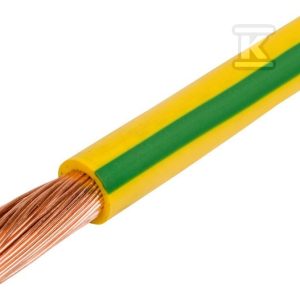 Przewód instalacyjny H05V-K (LGY) 1×0,5 żółto-zielony linka /100m/ G-100312