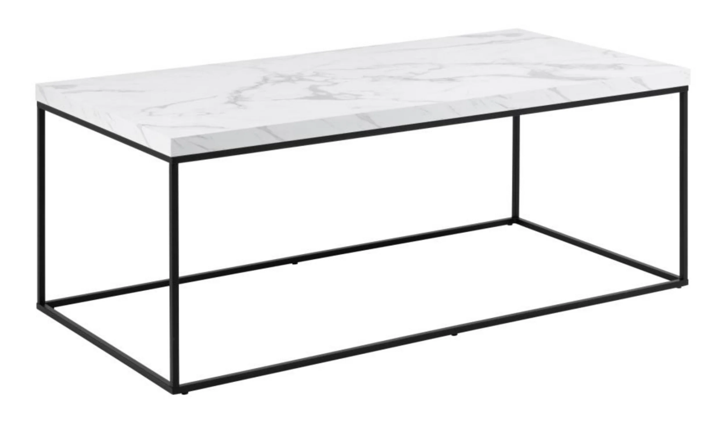 Stolik kawowy Pillys 110×55 cm biały marmur