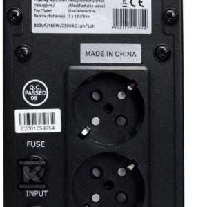 UPS Tower 800VA/480W/230V akumulator 1x12V9Ah TM-LI-0K8-MC-1X9