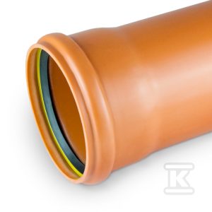 Rura kanalizacyjna zewnętrzna PVC 160X4.0X1000 SN4 KL.N LITA, z uszczelką K-U21 typu LOCK 032323L100