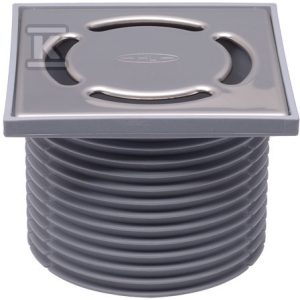 Nasada do wpustów o wymiarze 123x123mm z rusztem nierdzewnym i syfonem antyzapachowym Primus blue oraz pokrywą ochronną na czas montażu HL37FPRBLUE