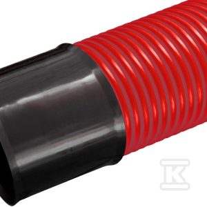 Rura osłonowa do kabli w sztangach PE-HD 75/6M czerwona karbowana KS-S 450N z uszczelką 1721627609