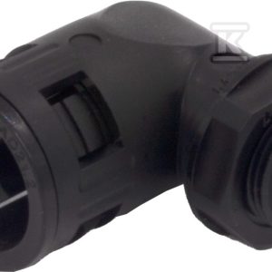 Dławik czarny kątowy 90° M16x1,5 (9×14) 968-315-2 do peszla poliamidowego T0216