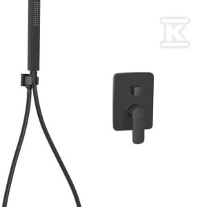 Zestaw podtynkowy z baterią podtynkową 2-funkcyjną Siros 010 czarny BS-90-010-A