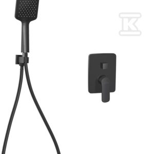 Zestaw podtynkowy z baterią podtynkową 2-funkcyjną Siros 011 czarny BS-90-011-A