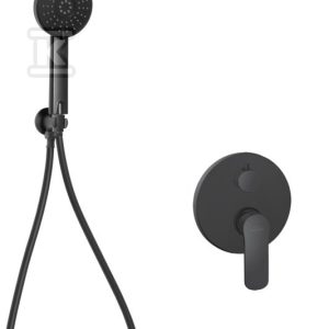 Zestaw podtynkowy z baterią podtynkową 2-funkcyjną Siros 013 czarny BS-90-013-A