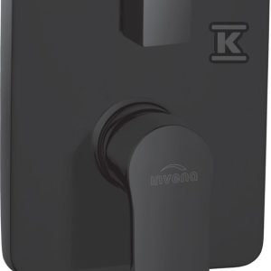Bateria natryskowa podtynkowa 2-funkcyjna Siros czarna BP-90-4K2-A