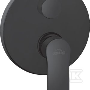 Bateria natryskowa podtynkowa 2-funkcyjna Siros czarna BP-90-4O2-A