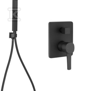 Zestaw podtynkowa z baterią podtynkową 2-funkcyjną Glamour czarny BS-02-0K4-V