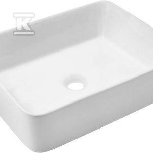 Umywalka nablatowa PAROS biały CE-36-001-C