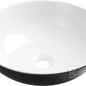 Umywalka nablatowa TINOS czarno/biały CE-43-041-C
