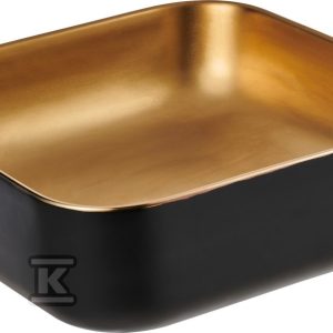 Umywalka nablatowa MALAGA czarno/złoty mat CE-39-017-C