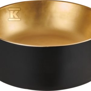 Umywalka nablatowa KOS czarno/złoty mat CE-38-017-C