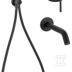Zestaw wannowy podtynkowy DAFNI czarny BS-88-W04-A