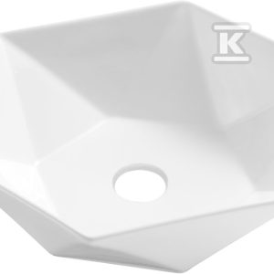 Umywalka nablatowa NAKSOS biały CE-55-001-C