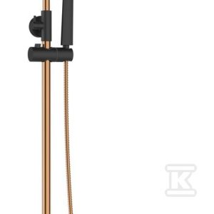 Deszczownia z baterią natryskową MOONLIGHT czarny/rose gold AU-77-014-V