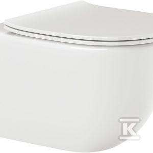 Miska WC bezkołnierzowa TINOS biały z deską wolnoopadającą CE-91-001-W