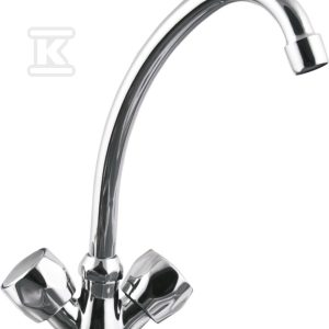 Bateria umywalkowo-zlewkozmywakowa Modena chrom BZ-11-F0S-L