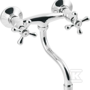 Bateria umywalkowo-zlewkozmywakowa Roma chrom BC-21-00S-L