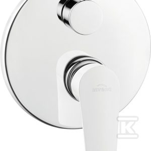 Bateria natryskowa podtynkowa 2-funkcyjna Dokos biały/chrom BP-19-BO2-A