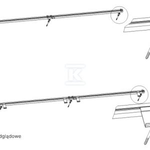 Uchwyt do kolektorów solarnych KS2100-1B-S250 HSM121US25B