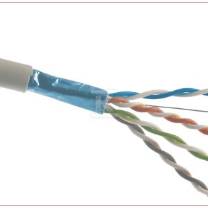 Przewód komputerowy FTP 4x2x24 kat.5E AWG drut (F/UTP) /305m/ DOM5EFTP