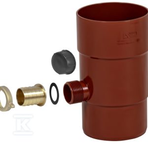 Łapacz wody deszczowej PVC 100, do r.spustowej, kolor ceglasty RAL2001, system rynnowy „Karolina” 5038193100