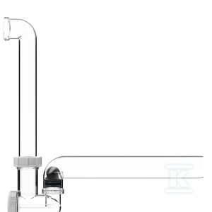 Syfon do kondensatu DN40 transparentny / przezroczysty z podłączeniem 5/4″ lub fi12-18mm w pionie lub poziomie, blokada zapachów i rewizja; do zastosowań po stronie ssawnej HL136T