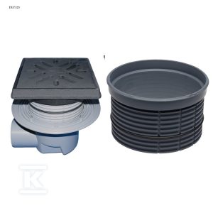 Wpust podwórzowy Perfekt DN110 poziomy HL615.1 + przedłużka HL620_ZESTAW DLV325