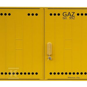 Szafka gazowa z kompozytu, wisząca, typ SSTG, szerokość 1060 / wysokość 840mm, bez monozłącza, bez fundamentu, standard PSG, kolor żółty RAL1021 IOBG-45310-07-524-H