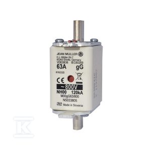Wkładka bezpiecznikowa NH00 50A 800V AC gG N5033505