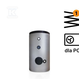 Wymiennik c.w.u. ZPE HX160-1.2B stojący, pojemność 150 l z wężownicą do pomp ciepła HZPE0160B1W02