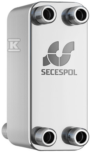 Wymiennik płytowy lutowany dwuprzepływowy LUNA LB31LN-10-2S-1″ (przyłącza: 6 króćców GZ) 0420-0373