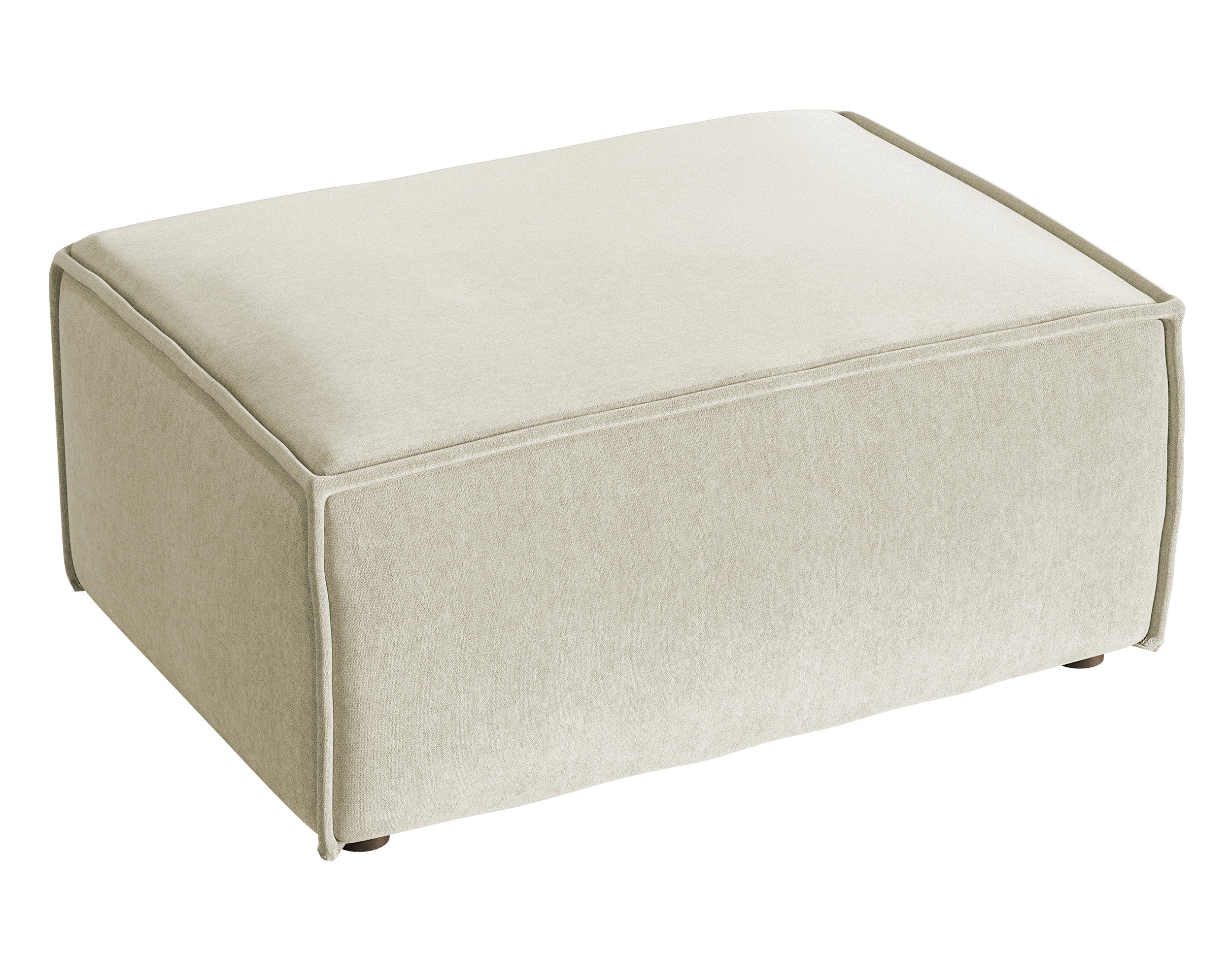 Pufa Copertino 65×90 cm kremowa welur hydrofobowy