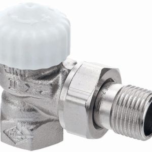Zawór termostatyczny z bezstopniową nastawą wstępną od 1 do 8 V-EXACT II DN 10, kątowy 3711-01.000
