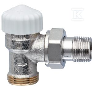 Zawór termostatyczny z bezstopniową nastawą wstępną od 1 do 8 V-EXACT II DN 15, G3/4, kątowy 3719-02.000