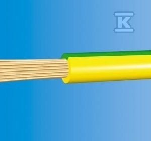 Przewód instalacyjny H05V-K (LGY) 1×0,75 żółto-zielony linka /100m/ G-105525