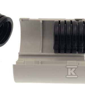 Złączka zatrzaskowa CR32 do rur karbowanych i sztywnych o średnicy zewnętrznej 31-32 mm, kolor szary T1043