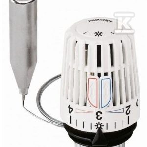 Głowica termostatyczna K biała/z ustawieniem zerowym/zdalny czujnik 2m 7002-00.500